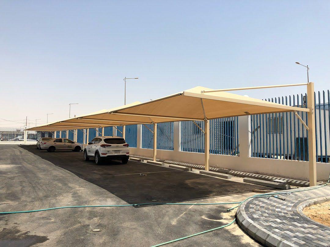 مظلات سيارات مظلات الشرقية من شركة ظلال الشرقية مظلات PVC معلقة لمواقف السيارات